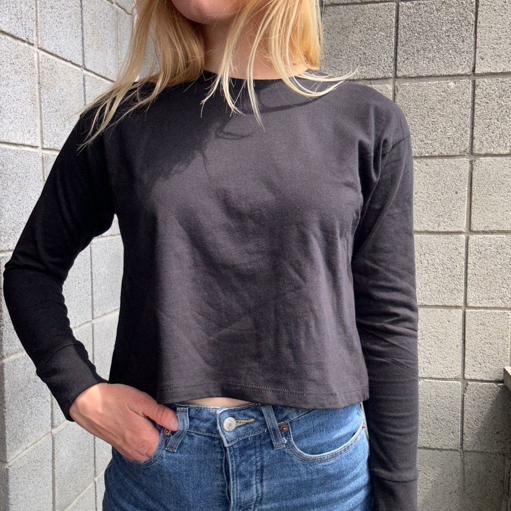 Next Level Long Sleeve Cropped T Shirt